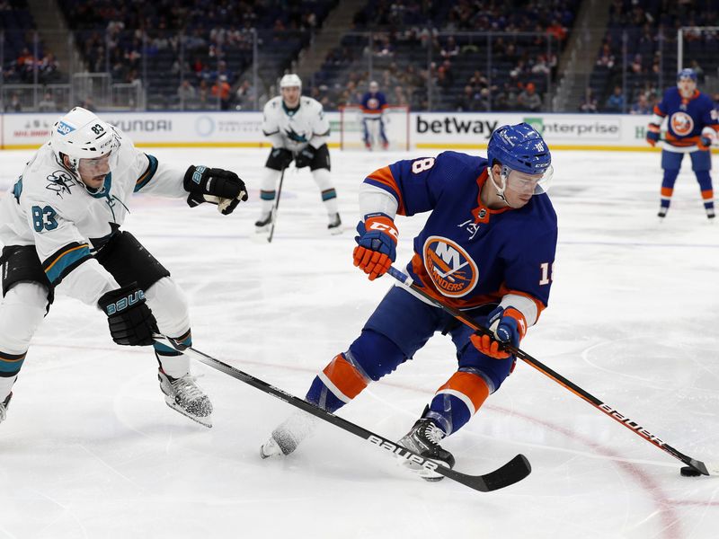 New York Islanders left wing Anthony Beauvillie turns way with puck