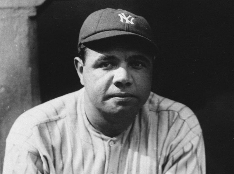 New York Yankees power batter Babe Ruth