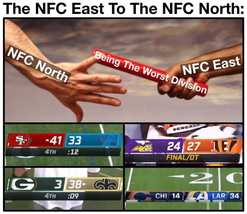 NFC East baton pass to NFC North