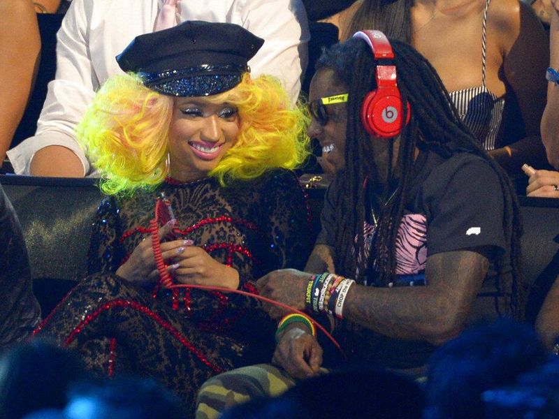 Nicki Minaj with yellow wig on