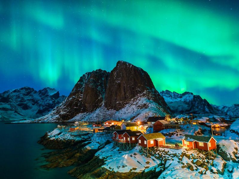 Northern lights over Norway, one of the best Nordic countries