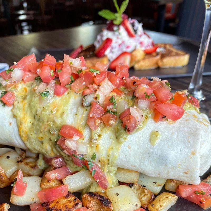 Not Boring Burrito at Ling & Louie's Asian Bar and Grill