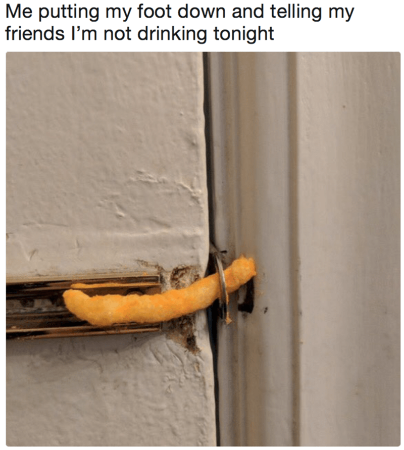 Not drinking tonight meme