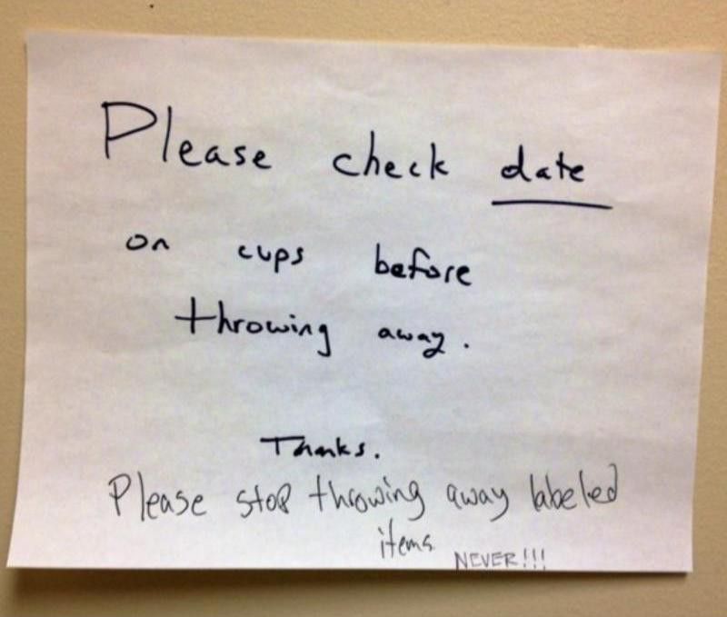 Note to staff