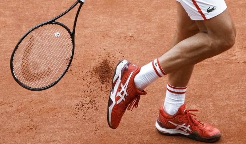 Novak Djokovic's Asics shoes