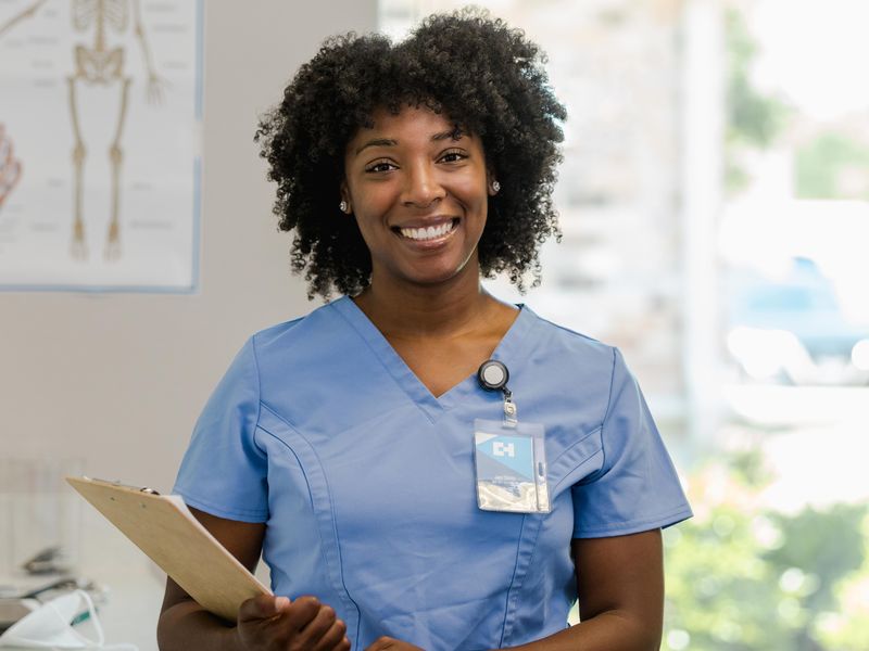 Nurse practitioner smiling