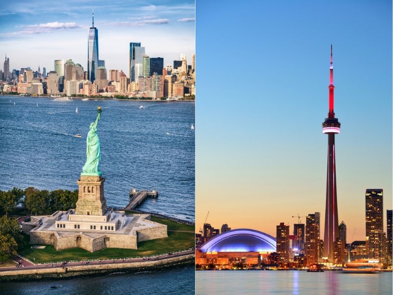 NYC and Toronto