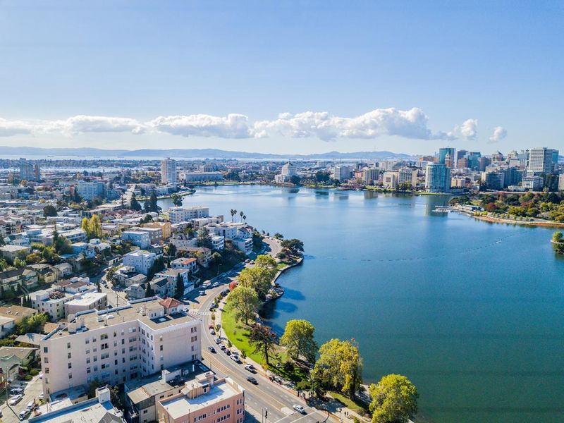Oakland's Lake Merritt Aerial View