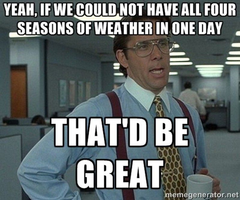 Office Space guy has weather problems