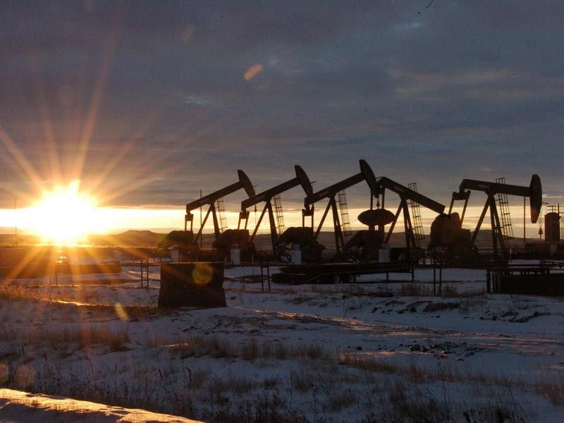Oil rigs in North Dakot