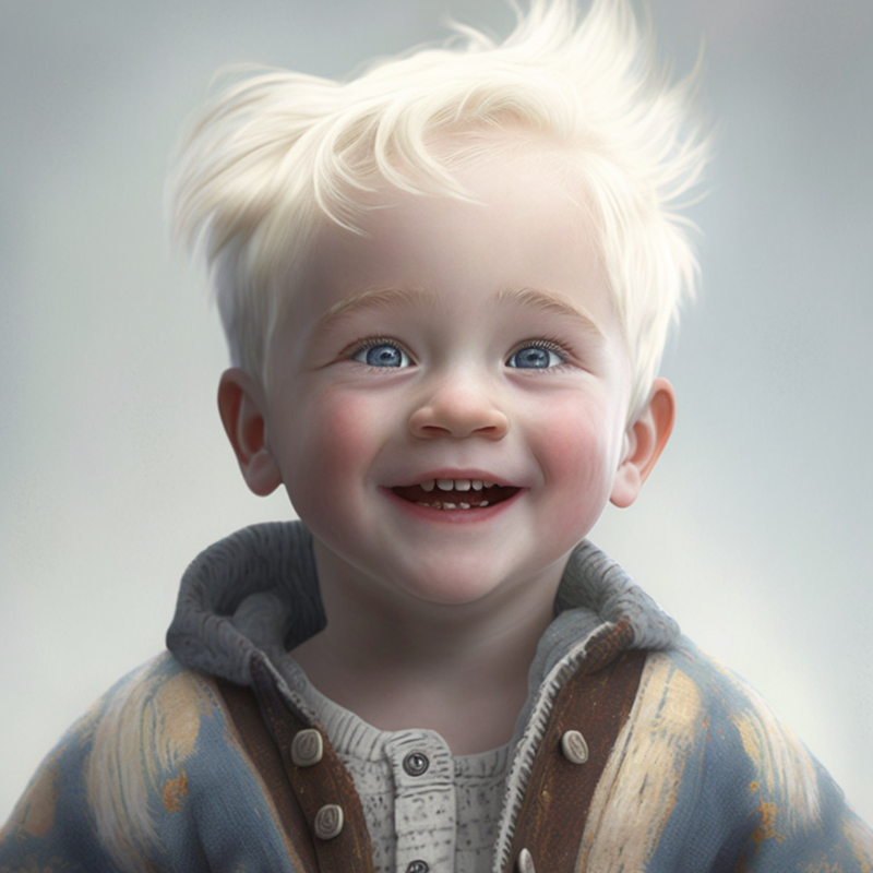 Olaf as a human child.