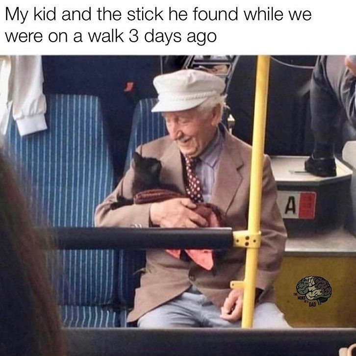 old man and cat