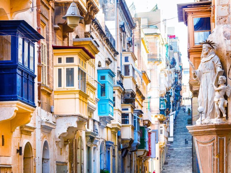 Old Streets Of Valletta, Malta