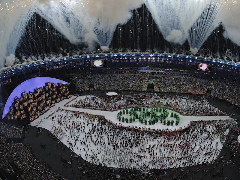Opening ceremony at the 2016 Olympic Games in Rio de Janeiro