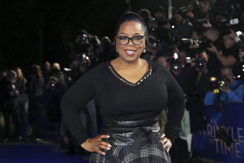 Oprah Winfrey arrives at the premiere of "A Wrinkle In Time"