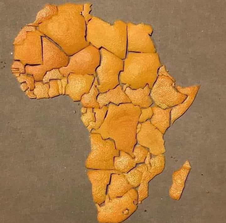 Orange peel map of Africa