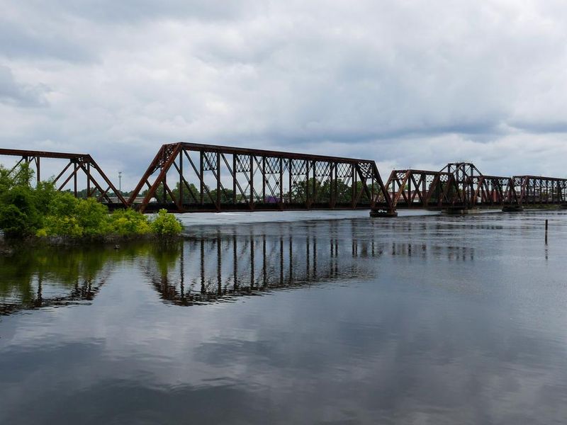Ouachita river railroad bridge in Monroe Louisiana