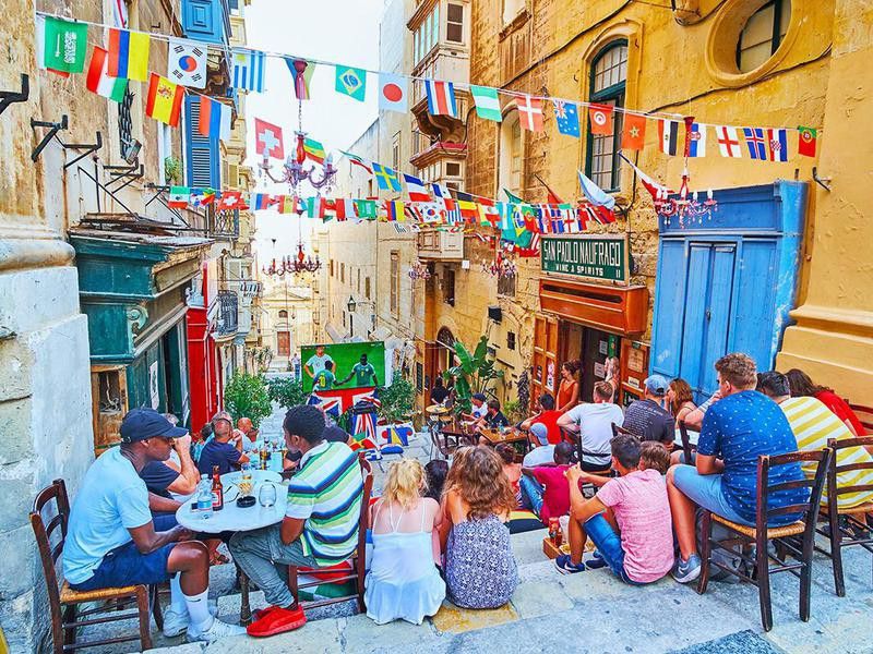 Outdoor cafe in Malta