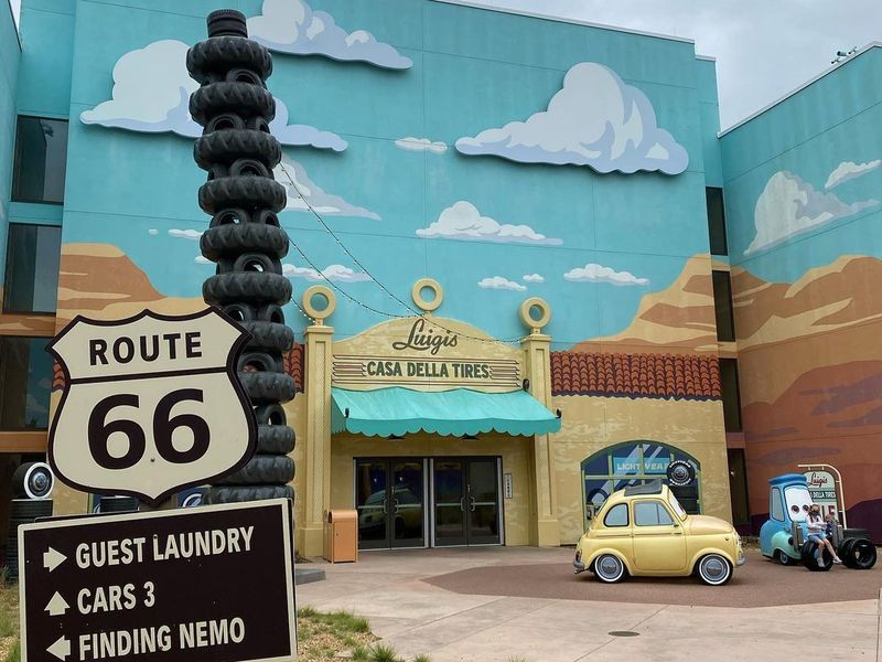 Outside of Route 66 at Disney's Art of Animation Resort