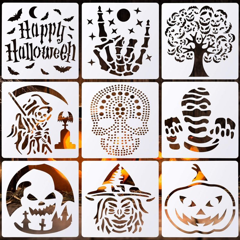 Outus 9-Piece Halloween Stencils Template