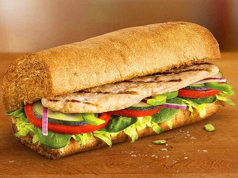 Oven roasted chicken sandwich from Subway