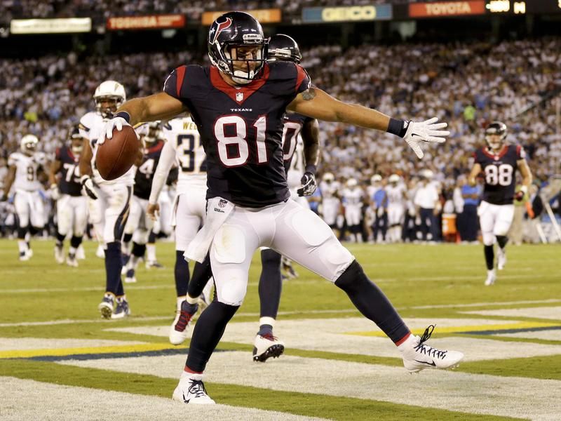 Owen Daniels with the Houston Texans