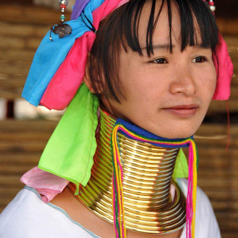 Padong tribe woman of Thailand with an elongated neck