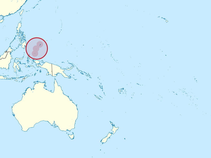 Palau islands on map