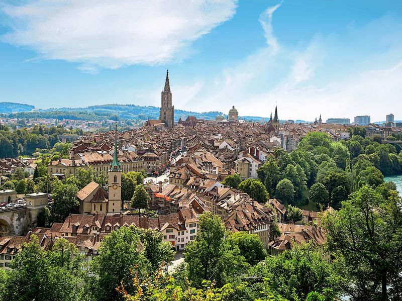 Panoramic view of Berne city, Switzerland