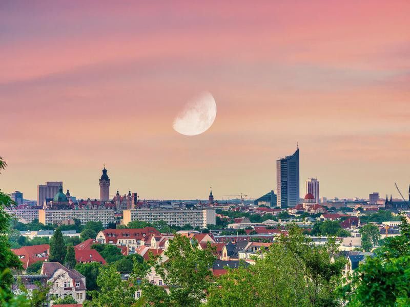 Panoramic view over Leipzig, Saxony