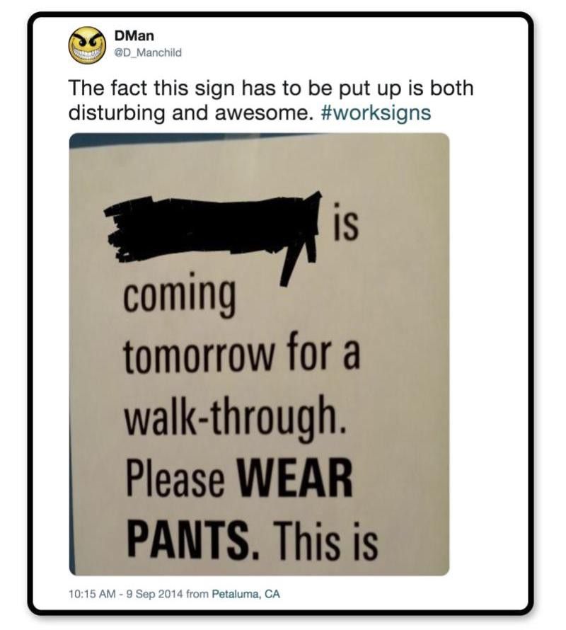 Pants are not optional