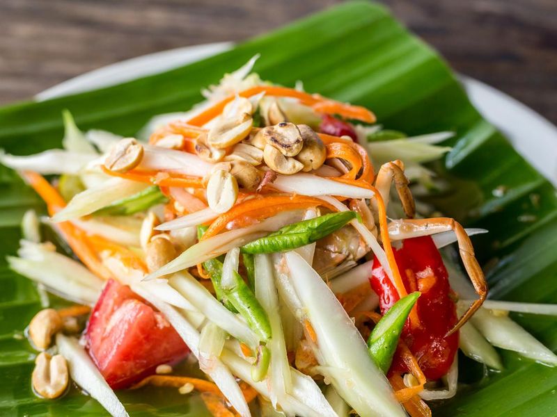 Papaya salad thai food
