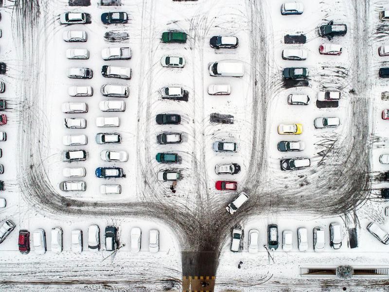 Parking lot in Hungary