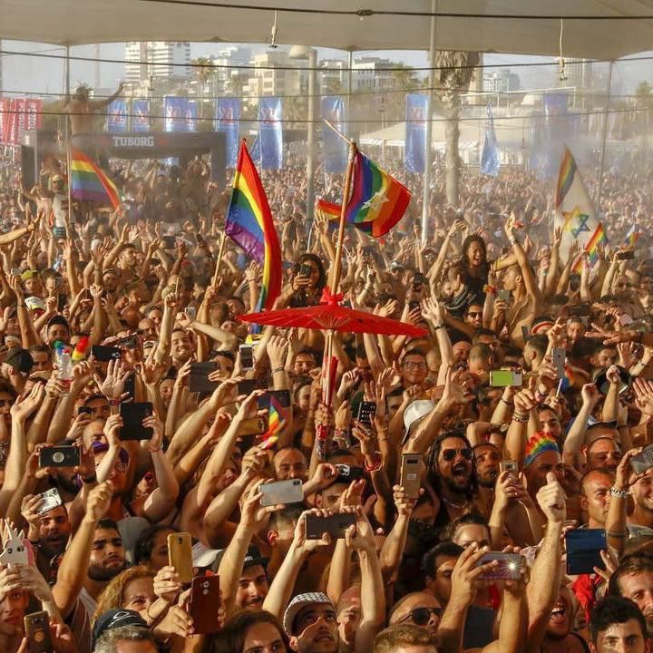 Participants at Tel Aviv Pride
