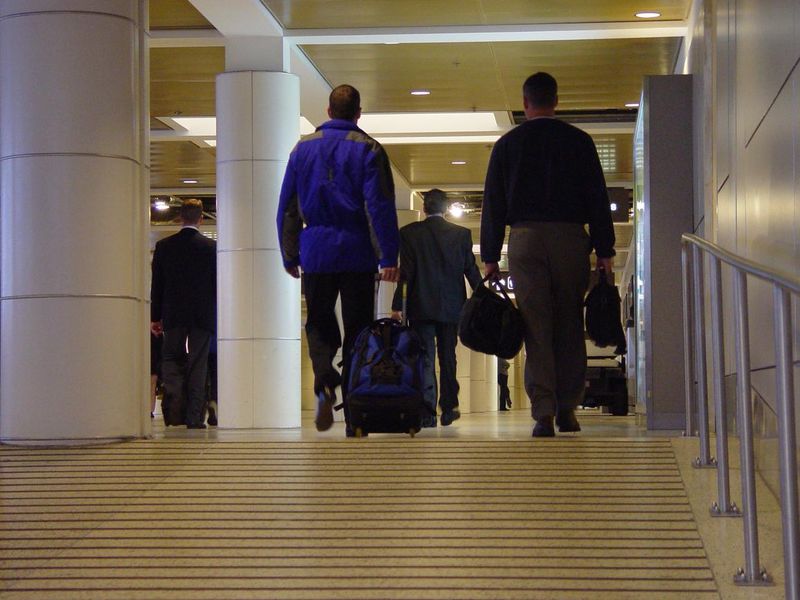 Passengers at Cincinnati airport