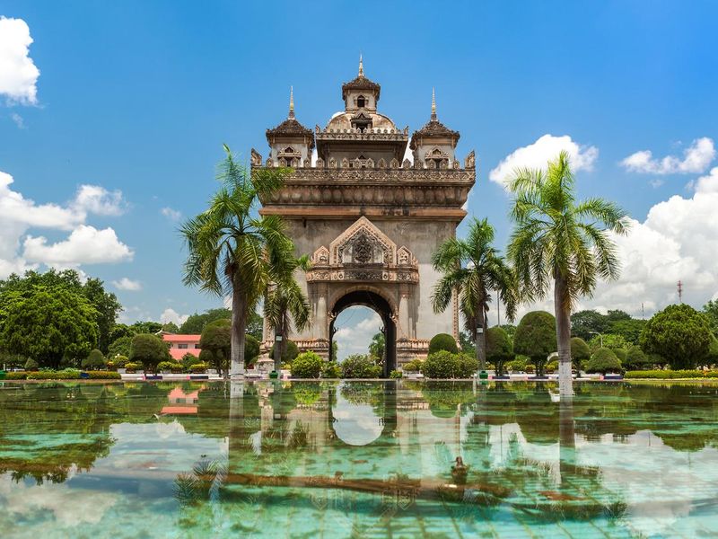 Patuxai Monument In Vientiane