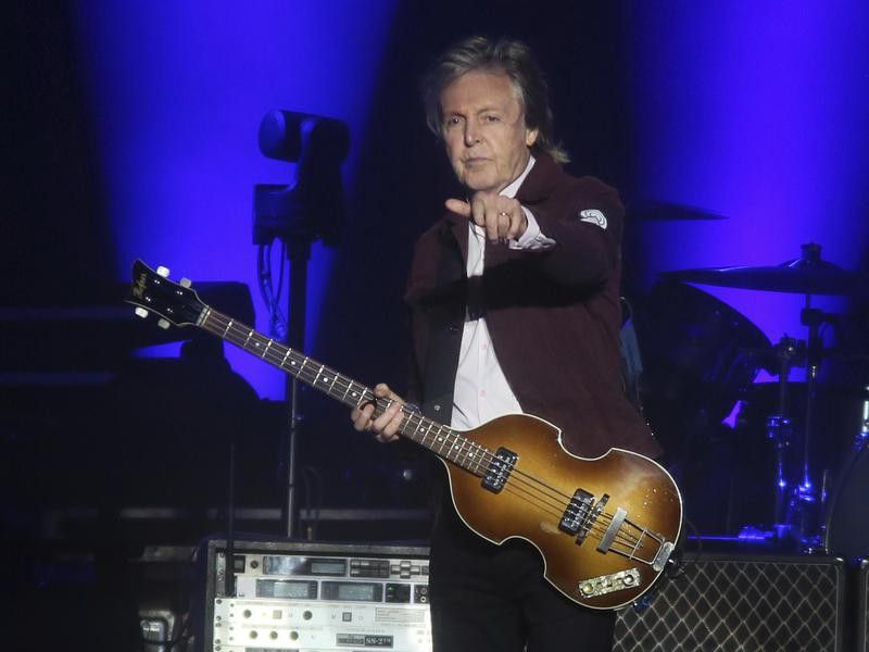 Paul McCartney performing at the Austin City Limits Music Festival in 2018