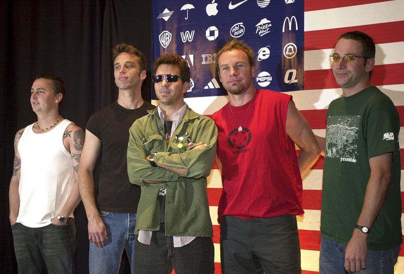 Pearl Jam members, from left, Mike McCready, Matt Cameron, Eddie Vedder, Jeff Ament and Stone Gossard