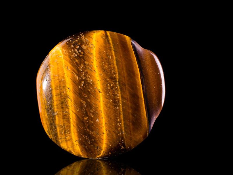 Pebble of tiger eye mineral