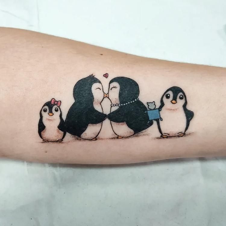 Penguin Family Tattoo