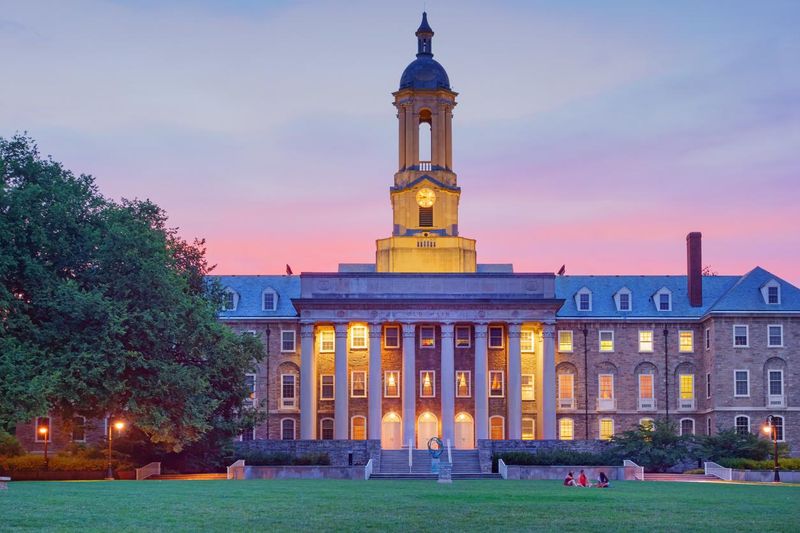 Penn State Old Main Building in State College Pennsylvania USA