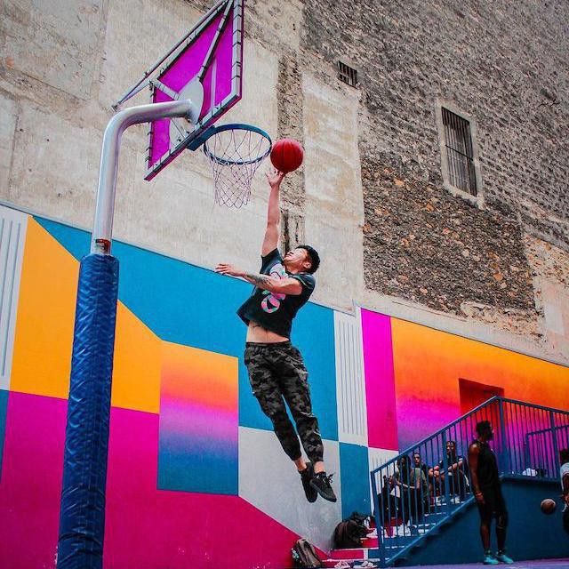 People playing at Pigalle Basketball Court