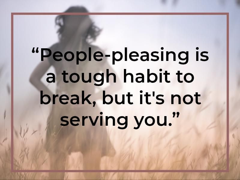 people pleasing quote card