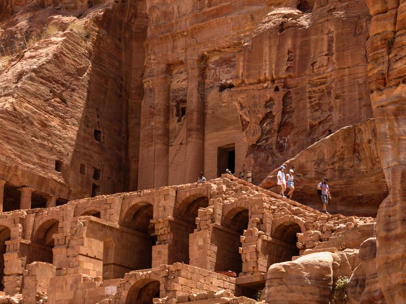People walking in Petra, Jordan