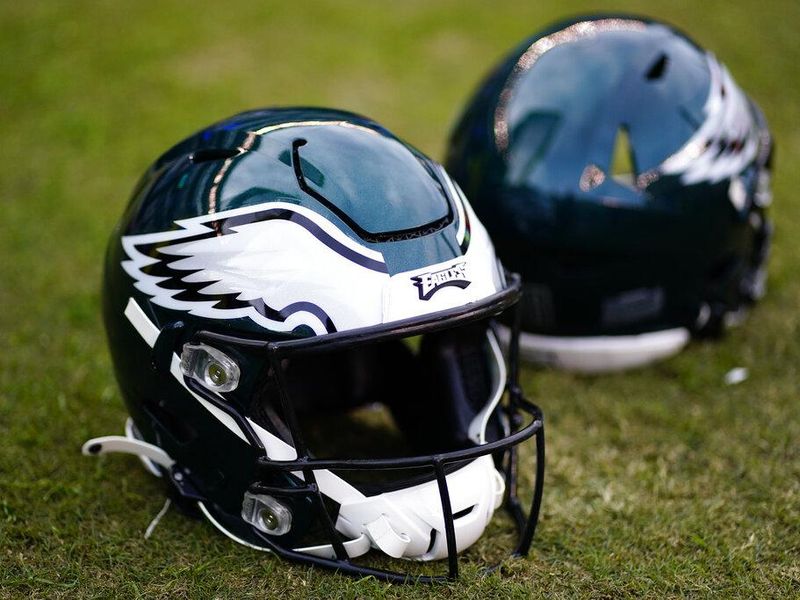 Philadelphia Eagles logo on helmet