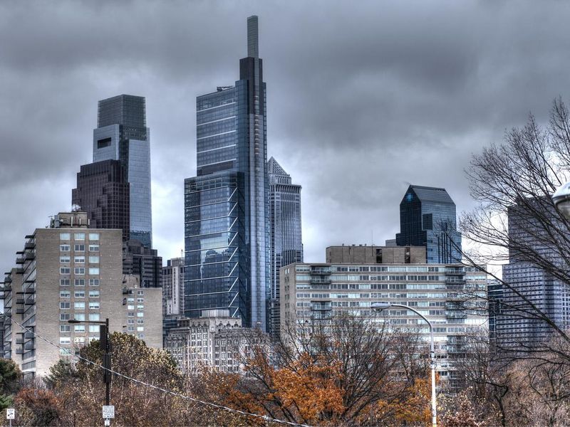 Philadelphia skyline with Comcast Center