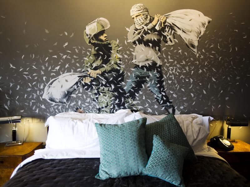 Pillow Fight Banksy