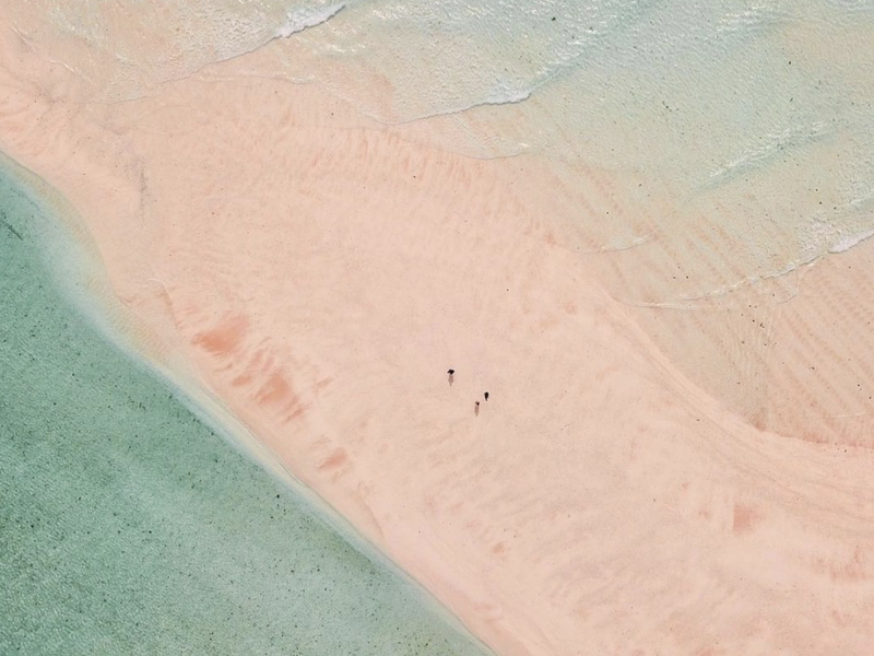 Pink beach in Tuvalu