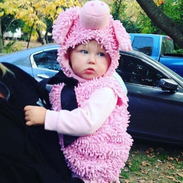 Pink pig baby costume
