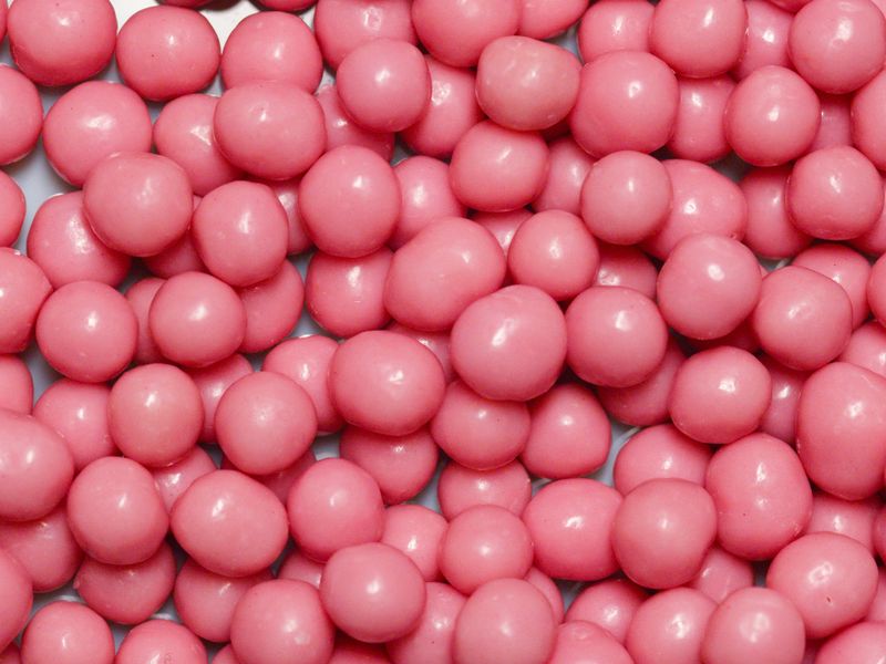 Pink round bubble gums